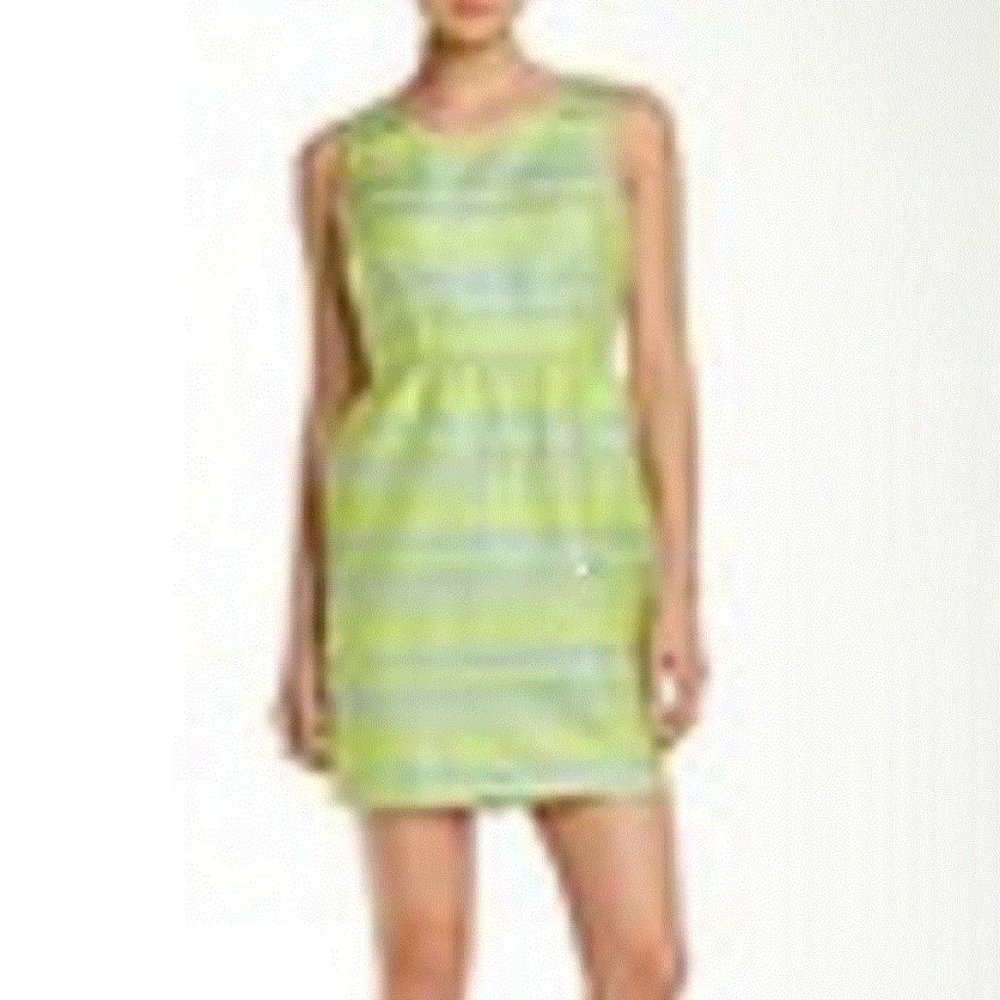 ROMEO & JULIET COUTURE sheath lime green DRESS mini classic Large